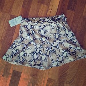 Zara snakeskin skirt (shorts underneath)